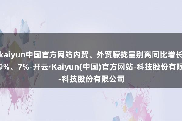 kaiyun中国官方网站内贸、外贸朦拢量别离同比增长约1.9%、7%-开云·Kaiyun(中国)官方网站-科技股份有限公司