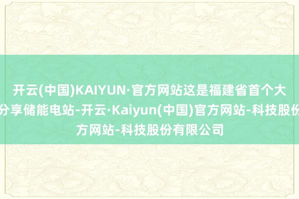 开云(中国)KAIYUN·官方网站这是福建省首个大型蚁集式分享储能电站-开云·Kaiyun(中国)官方网站-科技股份有限公司