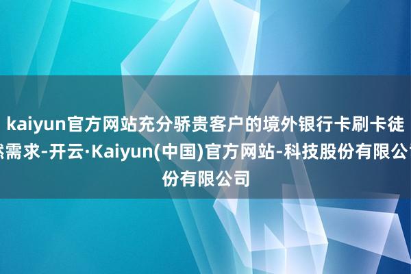 kaiyun官方网站充分骄贵客户的境外银行卡刷卡徒然需求-开云·Kaiyun(中国)官方网站-科技股份有限公司