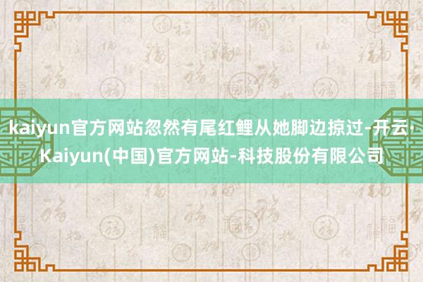 kaiyun官方网站忽然有尾红鲤从她脚边掠过-开云·Kaiyun(中国)官方网站-科技股份有限公司